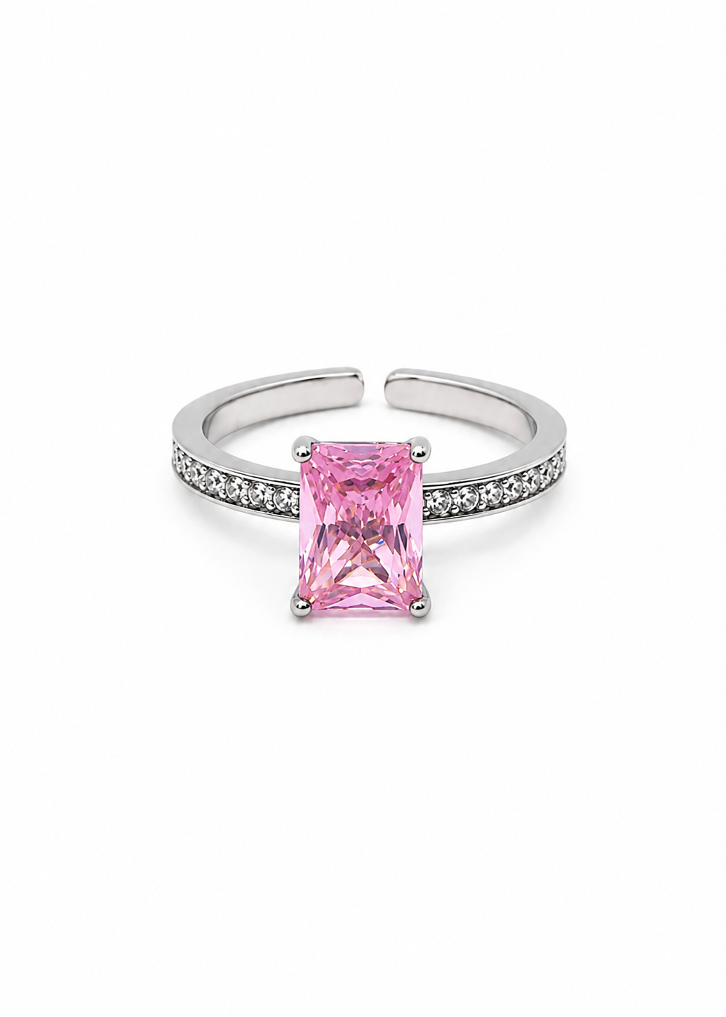 Silver Rosé Radiance Ring
