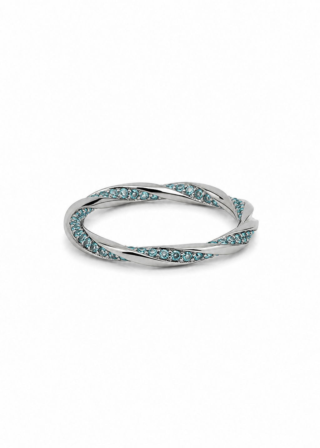Blue Aura Twist Ring