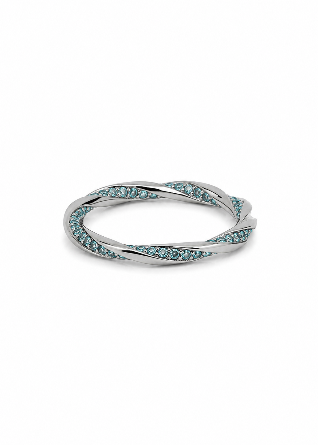 Blue Aura Twist Ring