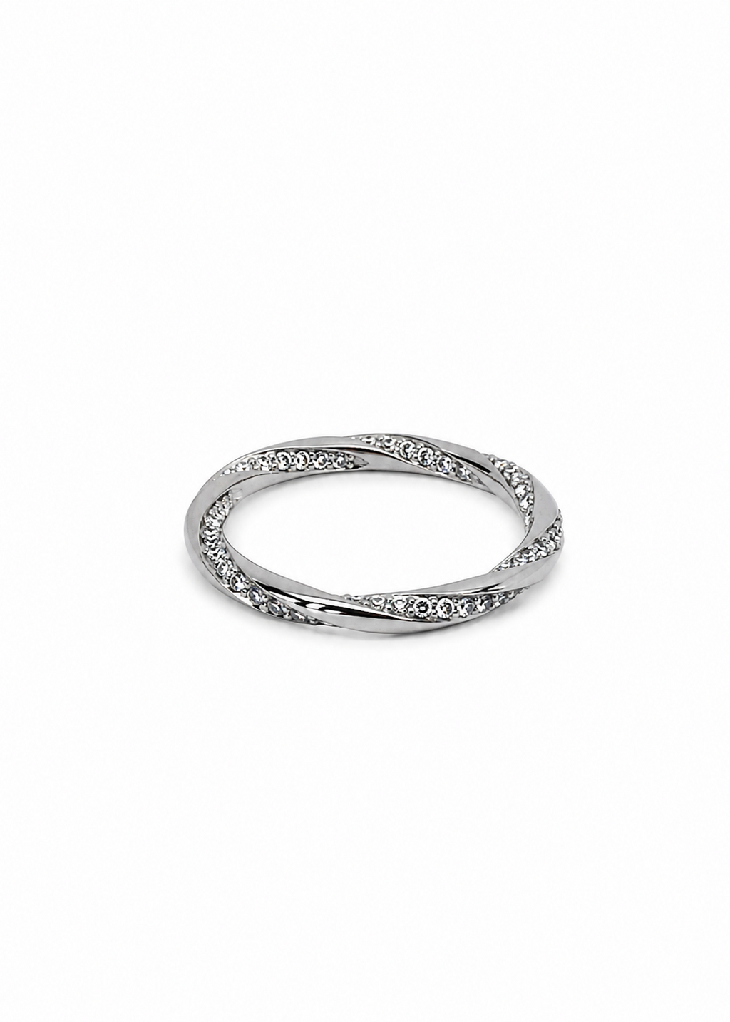 Silver Aura Twist Ring