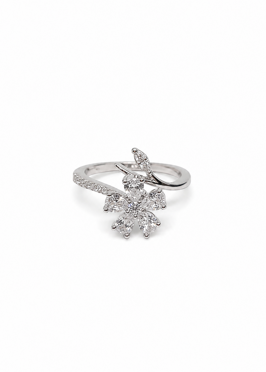 Silver Bloom Spinner Ring