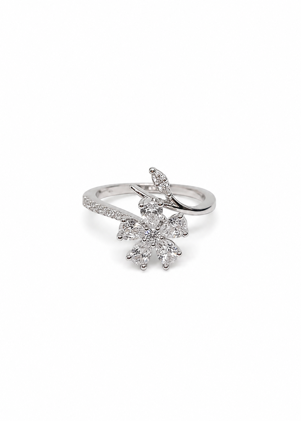Silver Bloom Spinner Ring