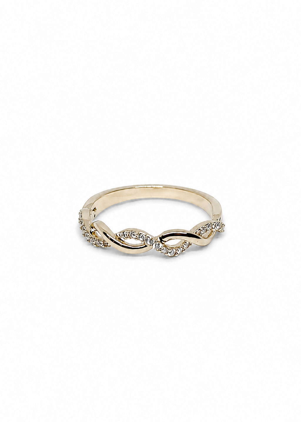 Golden Infinity Twist Ring