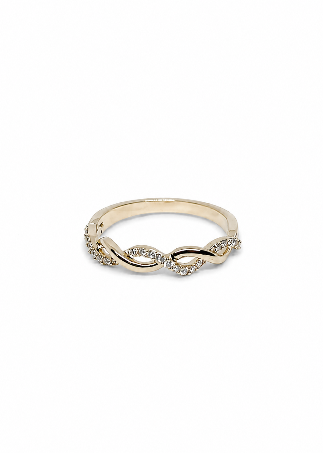 Golden Infinity Twist Ring