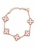 Rose Gold Clover Pearl Shell Bracelet