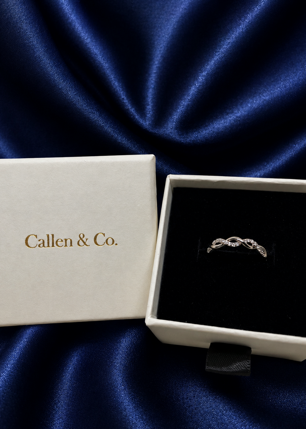 Golden Infinity Twist Ring